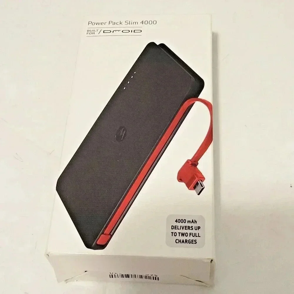 Motorola Verizon Power Pack Slim 4000 Built for Droid 4000mAh Universal Portable